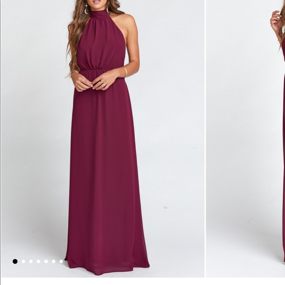 Show Me Tour MuMu Collette collar bridesmaid dress